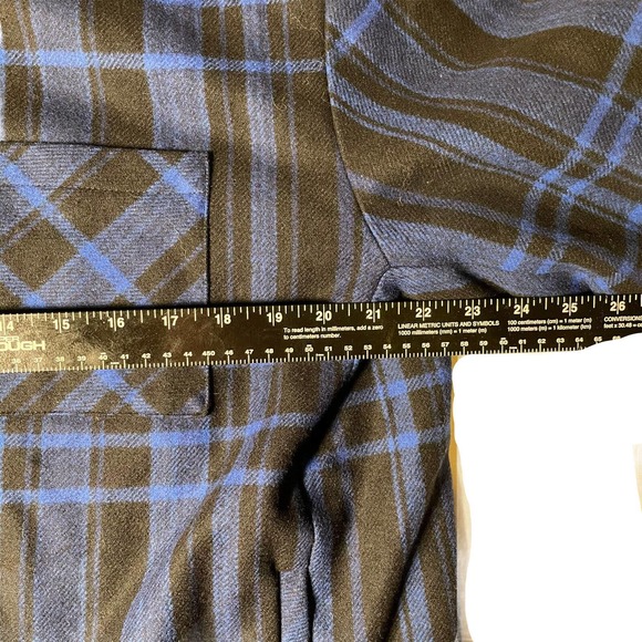 Aztech‎ Mountain Cobalt Blue Padded Flannel Over shirt XXL Wool Blend - Picture 5 of 9